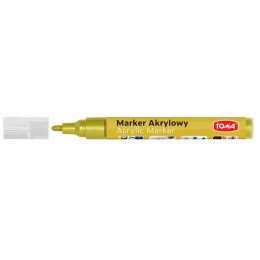 Marker akrylowy, fibrowa końcówka okrągła 2-5mm, złoty TO-402 Toma Toma