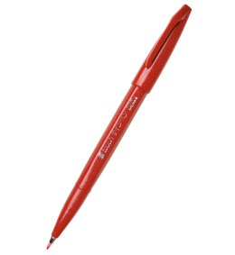 Pisak pędzelkowy do kaligrafii czerwony SES15-B PENTEL Pentel