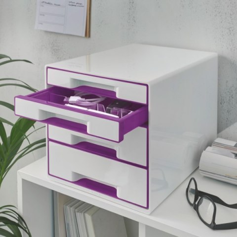 Pojemnik LEITZ WOW 4szu.fioletowy 52132062 Leitz Pojemnik LEITZ WOW 4szu.fioletowy 52132062 Leitz
