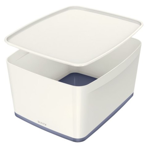 Pojemnik MyBOX duży z pokrywką biało-szary LEITZ 52161001 Leitz Pojemnik MyBOX duży z pokrywką biało-szary LEITZ 52161001 Leitz