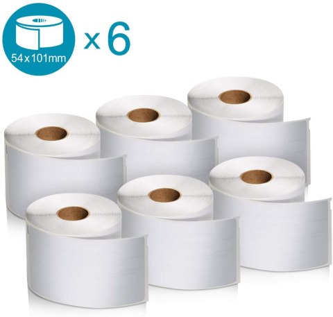 Identyfikator transportowy imienny - 101 x 54 mm, biały - VALUE PACK 6 szt. 2093092 Dymo