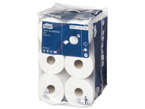 Papier toaletowy TORK Smart One (12 rolek) mini jumbo, 2 warstwy, kolor biały, makulatura z celulozą, 111m, T9 472193 Tork Papier toaletowy TORK Smart One (12 rolek) mini jumbo, 2 warstwy, kolor biały, makulatura z celulozą, 111m, T9 472193 Tork