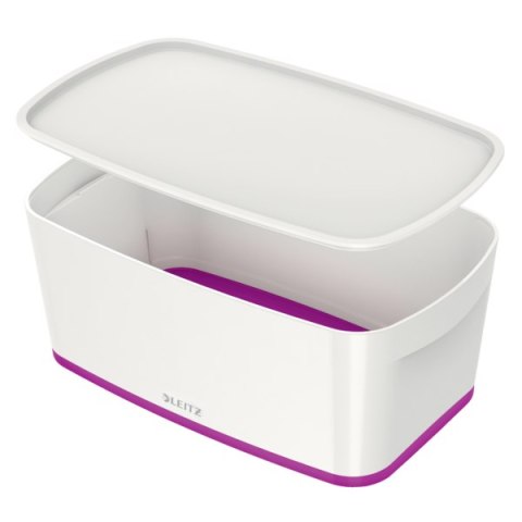 Pojemnik MyBox mały z pokrywką, biało-fioletowy 52291062 LEITZ Leitz Pojemnik MyBox mały z pokrywką, biało-fioletowy 52291062 LEITZ Leitz