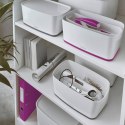 Pojemnik MyBox mały z pokrywką, biało-fioletowy 52291062 LEITZ Leitz