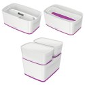 Pojemnik MyBox mały z pokrywką, biało-fioletowy 52291062 LEITZ Leitz
