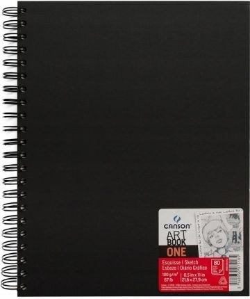 Szkicownik Canson ArtBook ONE 21,6x27,9 100g 80k. spirala 400110292 Canson Szkicownik Canson ArtBook ONE 21,6x27,9 100g 80k. spirala 400110292 Canson
