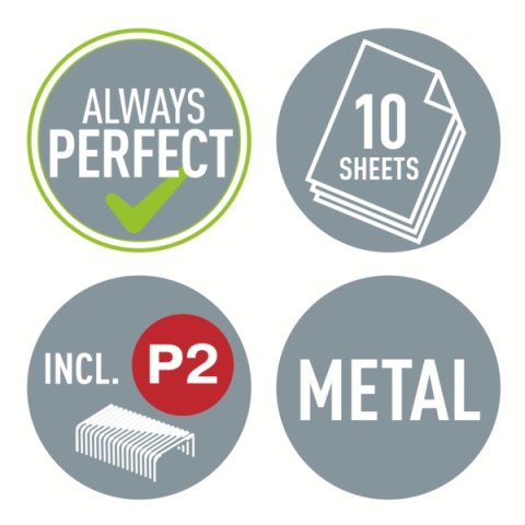 Zszywacz + dziurkacz metalowy Leitz Mini WOW, różowy, 10 lat gwarancji, 10 kartek 55612023 (X) Leitz