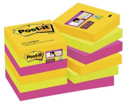 Bloczek samoprzylepny POST-IT_ Super Sticky (622-12SSRIO-EU), 47,6x47,6mm, 12x90 kart., paleta Rio de Janeiro Post-It 3M