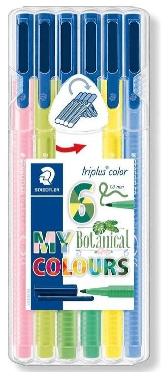 Flamaster Triplus, 1 mm, 6 szt. w etui, Botanical, Staedtler S 323 SB6CS8 Staedtler Flamaster Triplus, 1 mm, 6 szt. w etui, Botanical, Staedtler S 323 SB6CS8 Staedtler