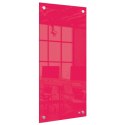 Mała podłużna szklana tablica suchościeralna Nobo Home 300x600mm, czerwona 1915605 Nobo