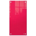 Mała podłużna szklana tablica suchościeralna Nobo Home 300x600mm, czerwona 1915605 Nobo