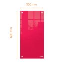 Mała podłużna szklana tablica suchościeralna Nobo Home 300x600mm, czerwona 1915605 Nobo