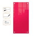 Mała podłużna szklana tablica suchościeralna Nobo Home 300x600mm, czerwona 1915605 Nobo
