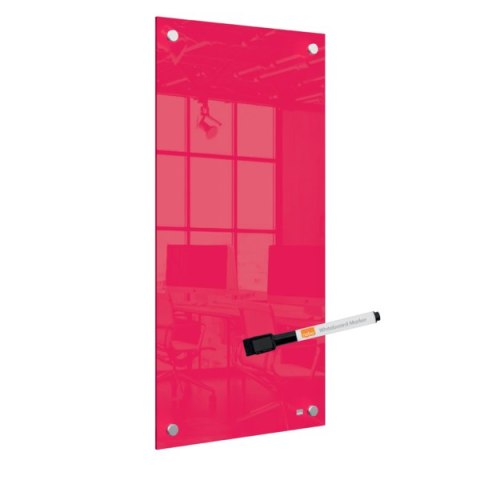 Mała podłużna szklana tablica suchościeralna Nobo Home 300x600mm, czerwona 1915605 Nobo Mała podłużna szklana tablica suchościeralna Nobo Home 300x600mm, czerwona 1915605 Nobo
