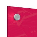 Mała podłużna szklana tablica suchościeralna Nobo Home 300x600mm, czerwona 1915605 Nobo