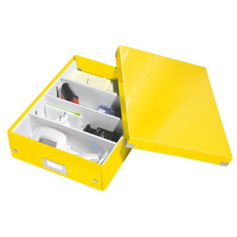 Pudło z przegródkami Leitz C&S, średnie, żółte 60580016 Leitz Pudło z przegródkami Leitz C&S, średnie, żółte 60580016 Leitz