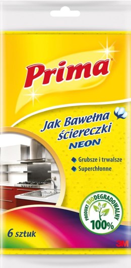 Ściereczki PRIMA Neon, 6szt., mix kolorów 3M Prima 3M