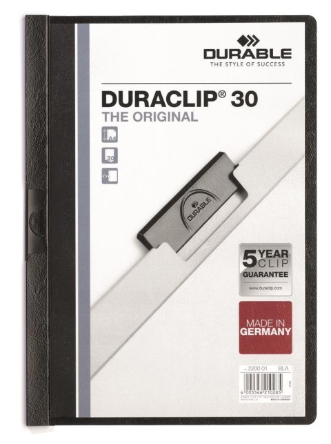 Skoroszyt DURABLE DURACLIP Original 30 czarny 2200-01 Durable Skoroszyt DURABLE DURACLIP Original 30 czarny 2200-01 Durable