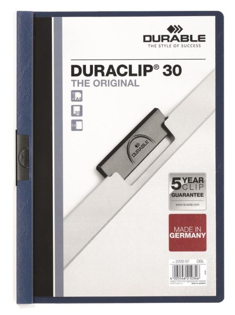 Skoroszyt DURABLE DURACLIP Original 30 granatowy 2200-07 Durable Skoroszyt DURABLE DURACLIP Original 30 granatowy 2200-07 Durable