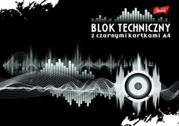 Blok techniczny z czarnymi kartkami A4 10 kartek, 180g/m2 UNIPAP St.Majewski