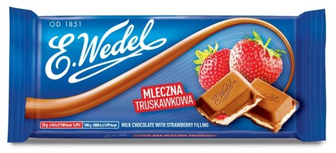 Czekolada mleczna truskawkowa WEDEL 100g Wedel Czekolada mleczna truskawkowa WEDEL 100g Wedel