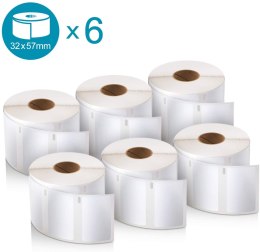 Etykiety DYMO różnego przeznaczenia - 57 x 32 mm, biały - VALUE PACK 6 szt. 2093094 Dymo
