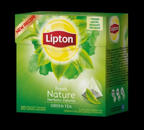 Herbata LIPTON PIRAMID GREEN TEA FRESH NATURE 20t zielona Lipton Herbata LIPTON PIRAMID GREEN TEA FRESH NATURE 20t zielona Lipton