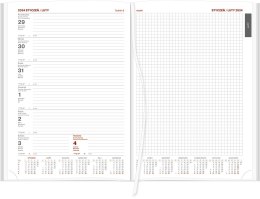 Kalendarz tygodniowy A4T z notesem Vivella, 2027, 216 A4TNB CZERWONA, WOKÓŁ NAS Wokół Nas