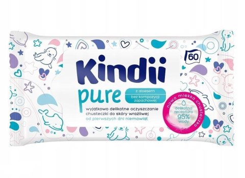 Chusteczki nawilżane KINDII pure 60szt., 1op *035107 Natural Balance Chusteczki nawilżane KINDII pure 60szt., 1op *035107 Natural Balance
