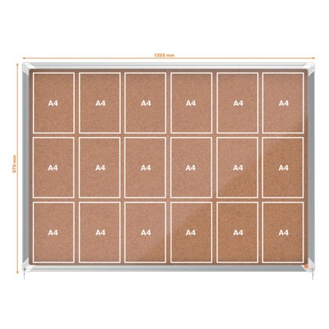 Gablota korkowa Nobo Premium Plus 18xA4 (drzwiczki przesówne) 1902575 Nobo Gablota korkowa Nobo Premium Plus 18xA4 (drzwiczki przesówne) 1902575 Nobo