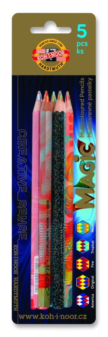 Kredka 3406 MAGIC GRUBA mix(5) blister Koh-i-noor