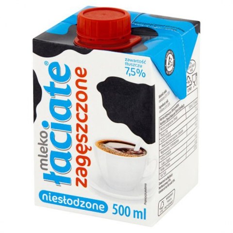 Mleko ŁACIATE UHT 7,5% zagęszczone niesłodzone 500 ml Łaciate Mleko ŁACIATE UHT 7,5% zagęszczone niesłodzone 500 ml Łaciate