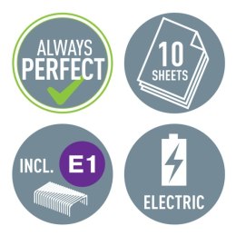 Zszywacz elektryczny na baterie WOW, zielony, 3 lata gwarancji, 10 kartek 55661054 LEITZ Leitz