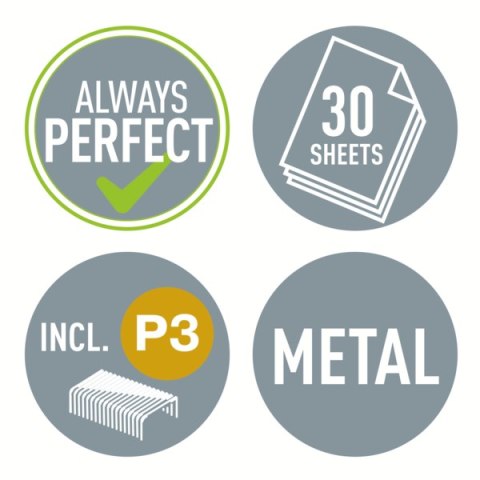 Zszywacz średni metalowy Leitz, żółty, 10 lat gwarancji, 30 kartek 55021016 Leitz Zszywacz średni metalowy Leitz, żółty, 10 lat gwarancji, 30 kartek 55021016 Leitz