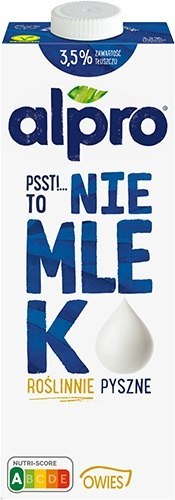 Napój roślinny ALPRO NIE MLEK 3,5% 1L niesłodzone, bez laktozy, roślinne Alpro Napój roślinny ALPRO NIE MLEK 3,5% 1L niesłodzone, bez laktozy, roślinne Alpro