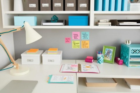 Bloczek samoprzylepny POST-IT_ Super Sticky (655-6SS-JP), 127x76xmm, 6x90 kart., energiczne kolory Post-It 3M