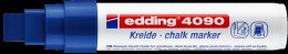 Marker kredowy ścięta końcówka 4 -15 mm kredowy niebieski Edding 4090/003/N Edding