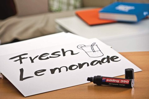 Marker permanentny ścięta końcówka 4-12 mm czerwony Edding 390/002/CZ Edding