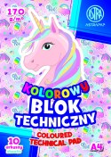 Blok kolorowy barwiony w masie ASTRAPAP A4 170g 10 ark BS&Unicorn, 106021006 Astra