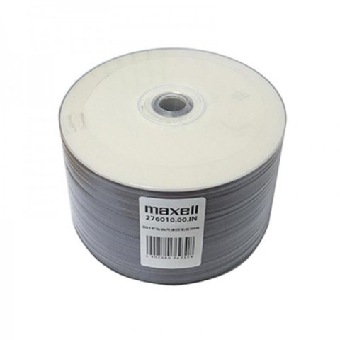Płyta MAXELL DVD-R 4.7GB 16x (50szt) PRINTABLE, white, do nadruku, SP shrink, bulk 276010 Maxell Płyta MAXELL DVD-R 4.7GB 16x (50szt) PRINTABLE, white, do nadruku, SP shrink, bulk 276010 Maxell