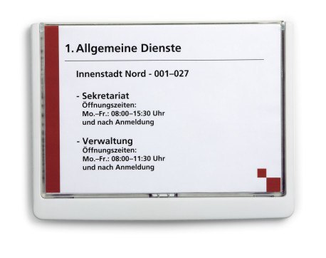 Click Sign tabliczka przydrzwiowa A5 210x148, 5 mm Biały 486602 DURABLE Durable Click Sign tabliczka przydrzwiowa A5 210x148, 5 mm Biały 486602 DURABLE Durable