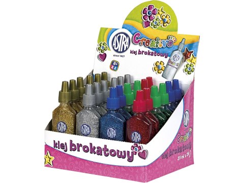 Klej brokatowy 35 ml - display 24 sztuki ASTRA, 332114003 Astra Klej brokatowy 35 ml - display 24 sztuki ASTRA, 332114003 Astra