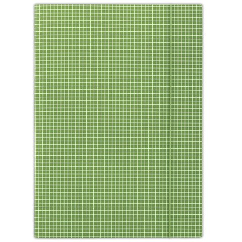 Teczka z gumką w kratę zielona FEP06 (X) Donau