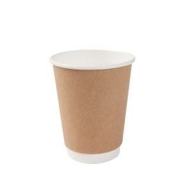 Kubki papierowe dwuwarstwowe biało-brązowe 25 szt 300/400 ml VDW-12 Papstar Kubki papierowe dwuwarstwowe biało-brązowe 25 szt 300/400 ml VDW-12 Papstar