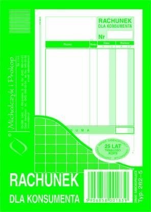 262-5 Rachunek dla konsumenta MICHALCZYK&PROKOP A6 80 kartek Michalczyk i Prokop 262-5 Rachunek dla konsumenta MICHALCZYK&PROKOP A6 80 kartek Michalczyk i Prokop