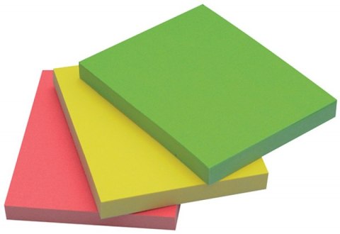Bloczek samoprzylepny Q-CONNECT, 38x51mm, 3x50 kart., neon, mix kolorów KF01224 Q-Connect
