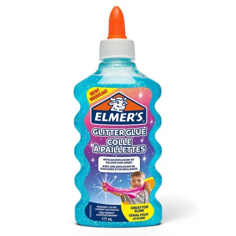 Elmers klej brokatowy, niebieski, zmywalny i przyjazny dzieciom, 177ml, 2077252 Elmers Elmers klej brokatowy, niebieski, zmywalny i przyjazny dzieciom, 177ml, 2077252 Elmers