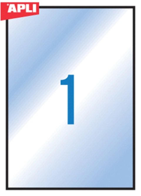 Etykiety 10053 210*297 poliestrowe przezroczyste (10) APLI Apli