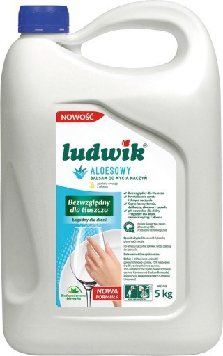 LUDWIK Płyn do naczyń 5L balsam z aloesem 43685 Ludwik LUDWIK Płyn do naczyń 5L balsam z aloesem 43685 Ludwik