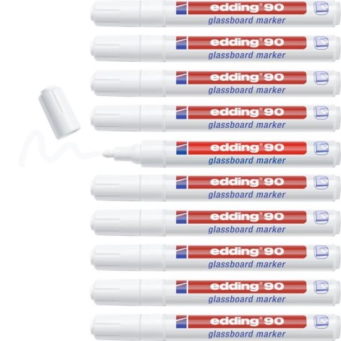 Marker EDDING do tablic szklanych biały 90/049/b ed suchościeralny Edding